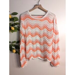 SHEIN Pink and Orange Sweater Sz L